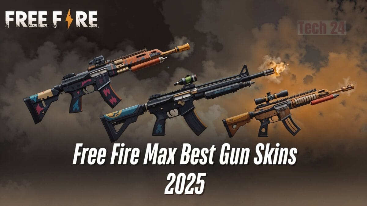 Free Fire Max Best Gun Skins 2025 - टॉप गन स्किन्स Tropical Parrot M1887 और Dragon Flame AK